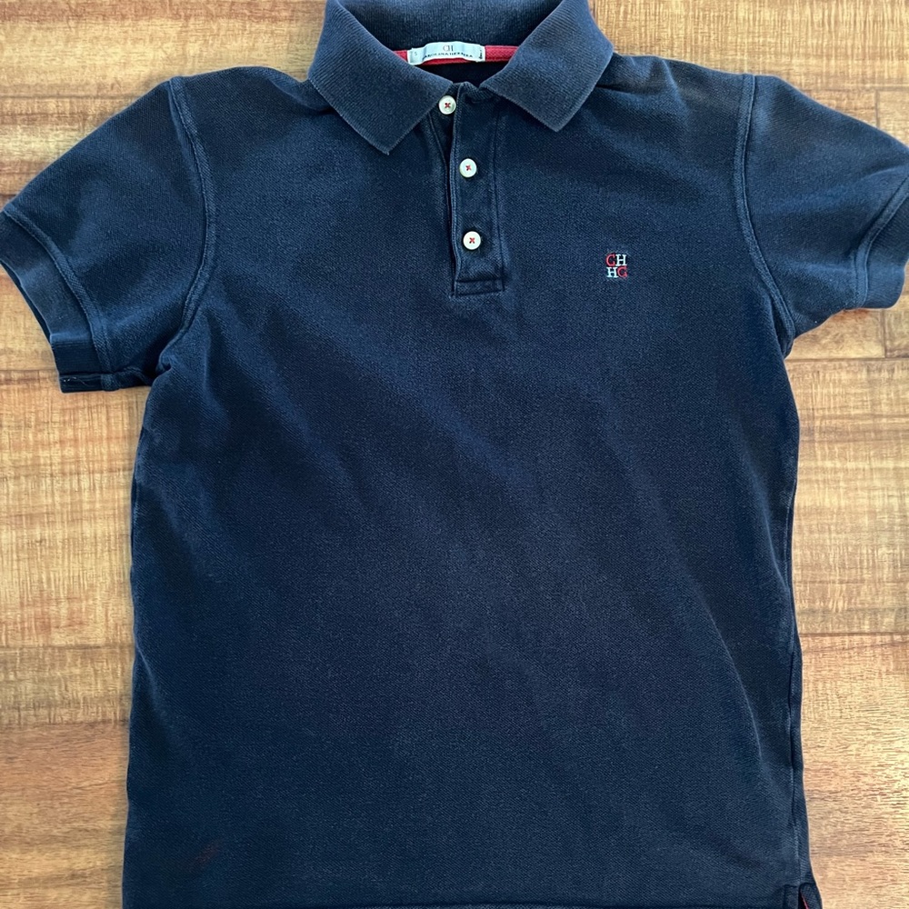 Carolina Herrera blue cotton polo shirt